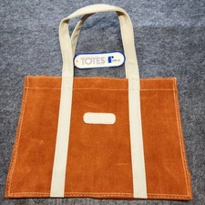 1979 Vintage Feldco Totes #67 Burnt Orange 70s Retro Corduroy Tote Bag With Tags