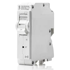 Leviton 15A 1-Pole Plug-On Smart AFCI Branch Circuit Breaker, Hydraulic Magne...