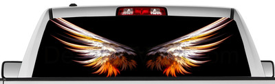 Rear window graphic view thru decal sticker, alien pickup truck SUV Van OTH124