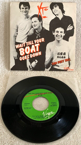 XTC "WAIT TILL YOUR BOAT GOES DOWN" ULTRA-RARE 1980 ORIGINAL DUTCH SINGLE W/PS!!