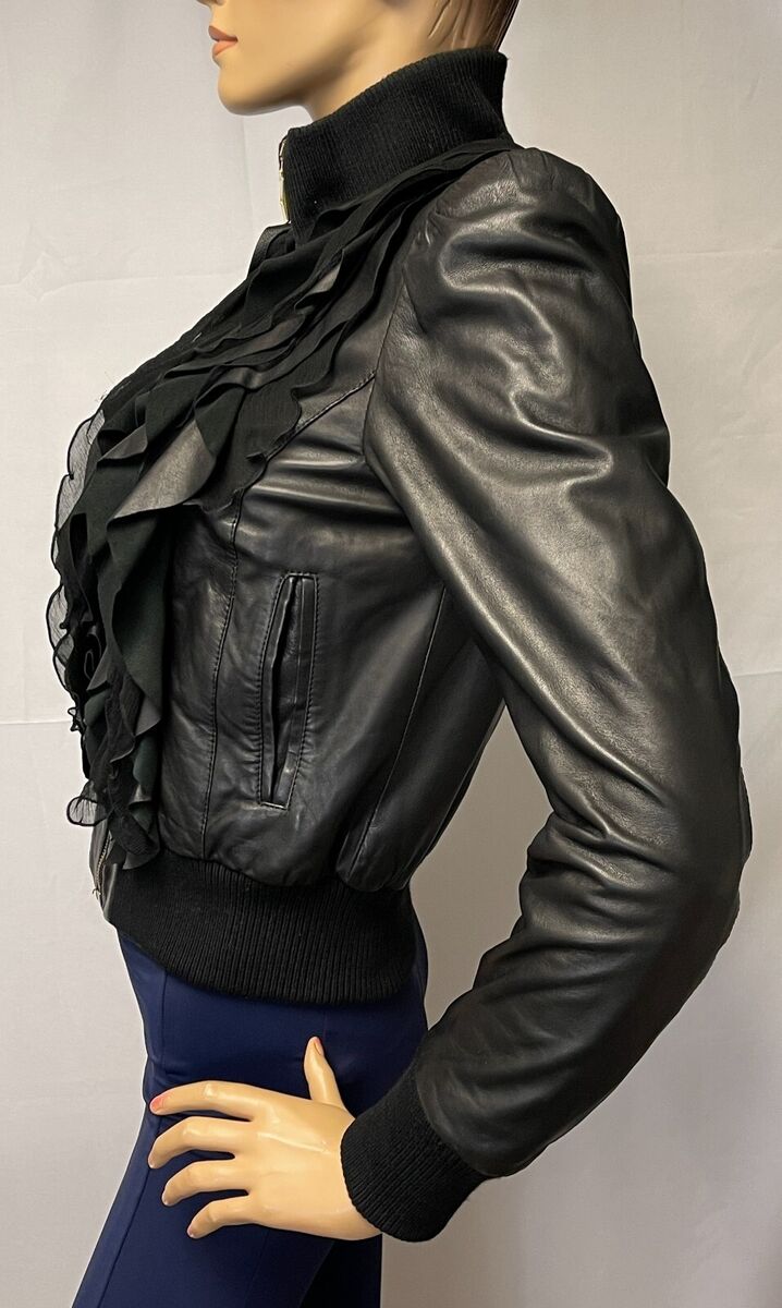CLASS ROBERTO CAVALLI Black Leather Jacket size 6/40 | eBay CLASS ROBERTO CAVALLI Black Leather Jacket size 6/40 | eBay