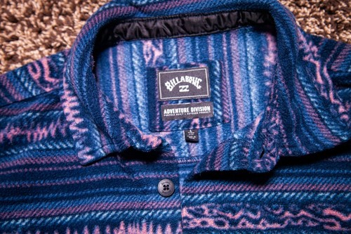 Men's Billabong Adventure Division L Furnace Velour Button Front Jacket - Picture 2 of 2