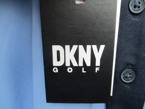 Mens DKNY Golf Polo Shirt Lightweight Short Sleeve Powder Blue Large 44" Chest - Picture 7 of 12