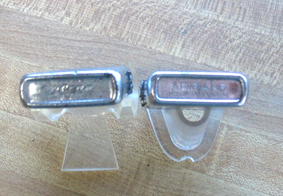 Vintage Lot Military Cigarette Lighters KOREA NCO Club England Both