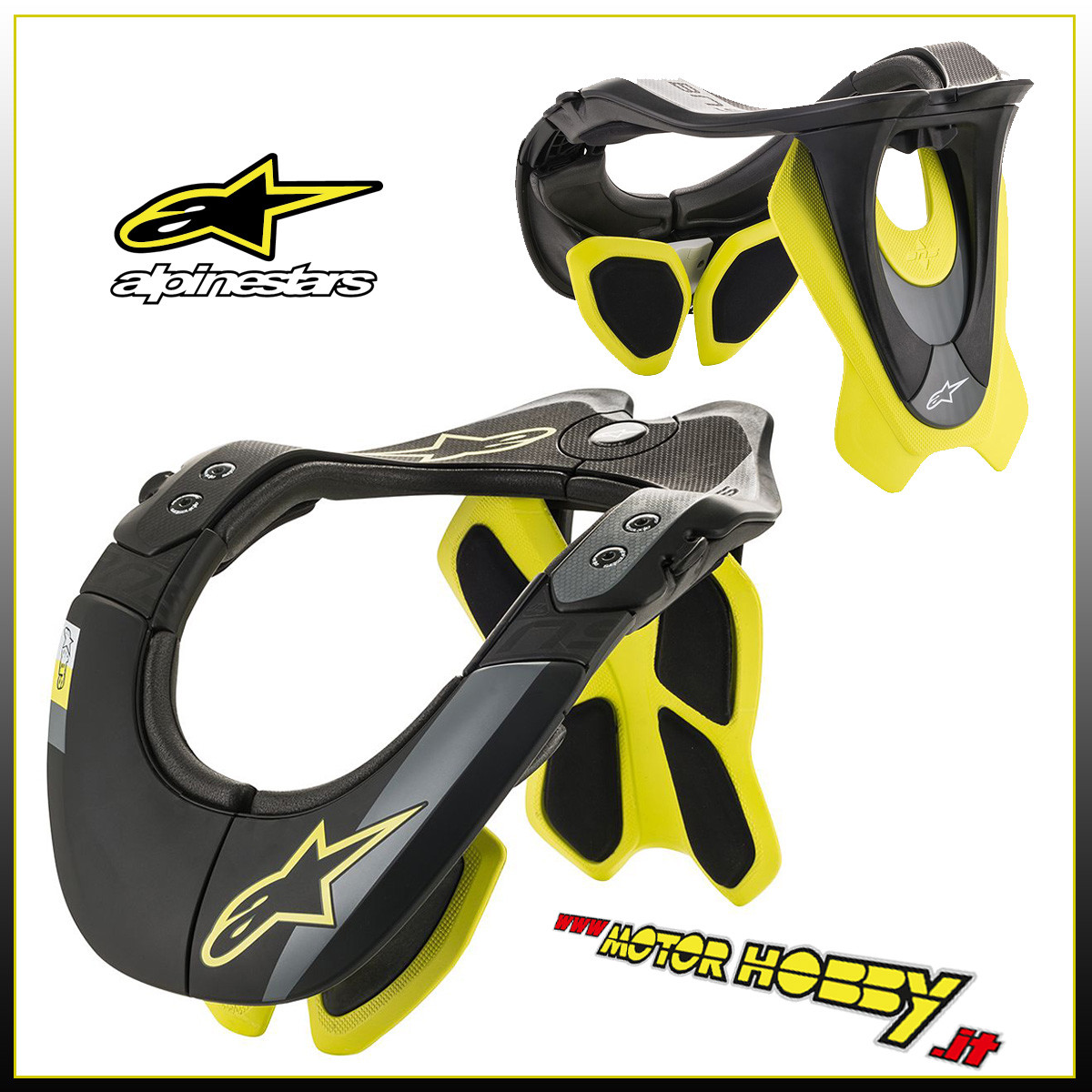 Tutore Collo Alpinestars Bns Tech-2 - Protezione Uomo Per Guida, Ultra Leggero E Resistente - Foto 10