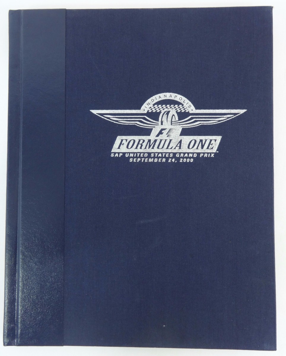 2000 Formula-1 Indianapolis USGP Inaugural Program Hardbound