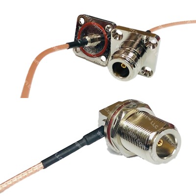 RG316 N Female Flange O-Ring to N Female Bulkhead Angle RF Cable Rapid-SHIP LOT