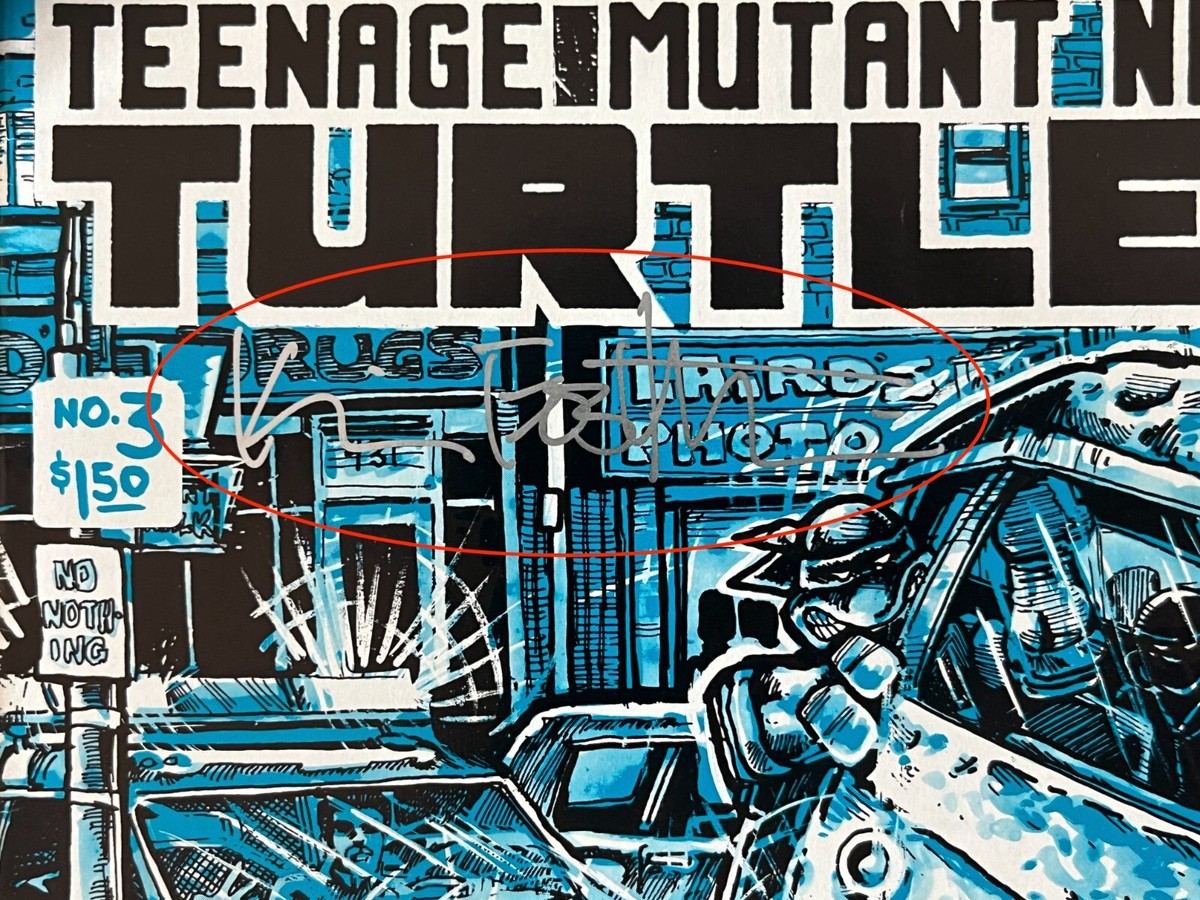 村崎ケリー　ナツメヤシ　3本 Teenage Mutant Ninja Turtles #3 SIGNED BY KEVIN EASTMAN (Mirage