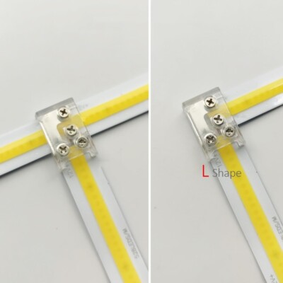 2-Pin L & T Form Schraub Lötfreie Steckverbinder für 8mm 10mm IP20 LED Streifen