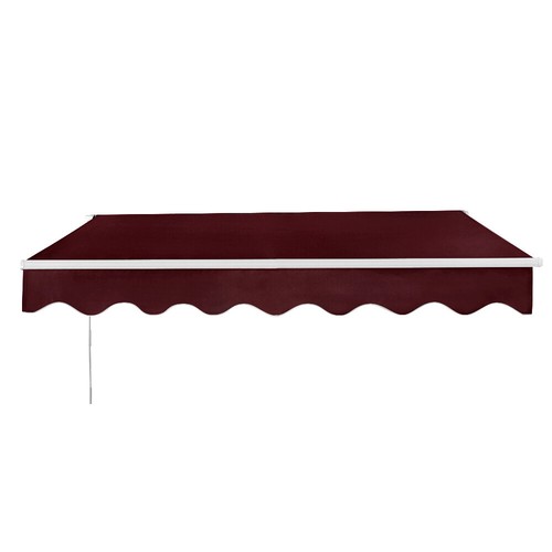 Patio DIY Retractable Manual Outdoor Garden Awning Canopy Sun Shade Shelter - Picture 32 of 87