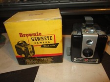 Vintage Kodak Brownie Hawkeye Box Camera Flash Model WITH BOX UNTESTED