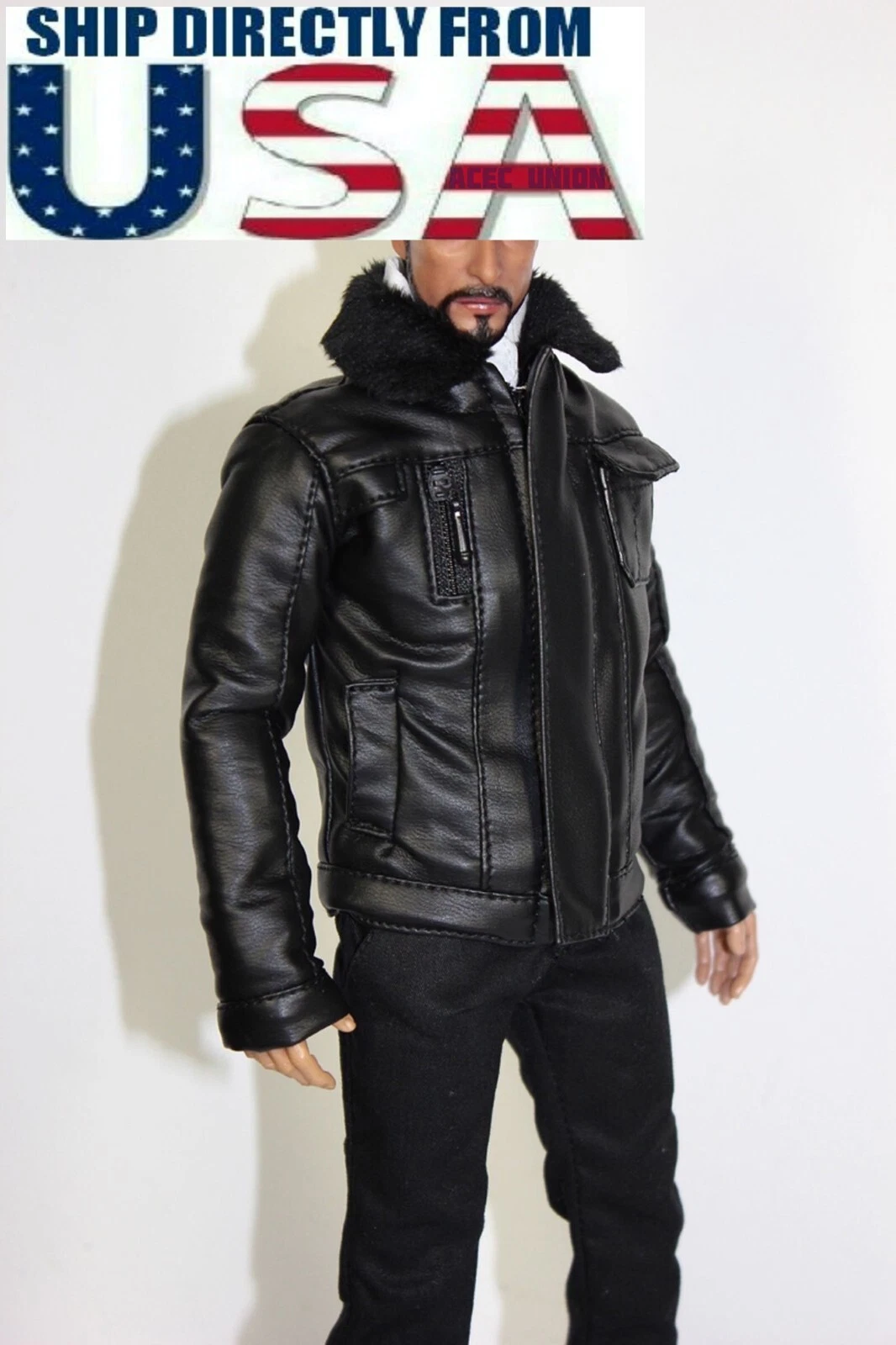 UNDERCOVER "Set giacca di pelle agente segreto 1 6 James Bond per 12" Hot Toys figura maschile USA