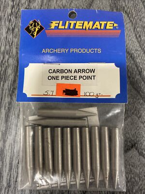 Flitemate Archery Products Carbon Arrow 1 Piece Point 5.7 100 Grain 12 Pack