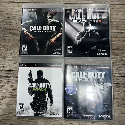 Call Of Duty Game Lot COD Bundle of 4 Games - Black Ops 1, 2, Ghost, Mw3