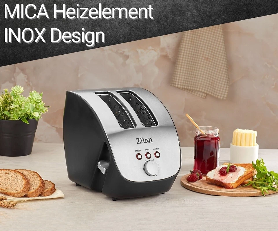 Schräg-Toaster | 2 Scheiben Toaster | Toaster | Schrägtoaster | Toastautomat | - Bild 2 von 4