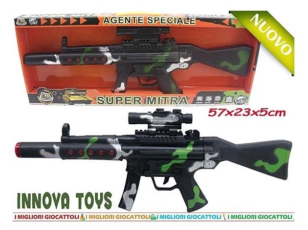 Mitra Fucile Con Luci e Suoni Gioco Giocattolo Bambini sar
