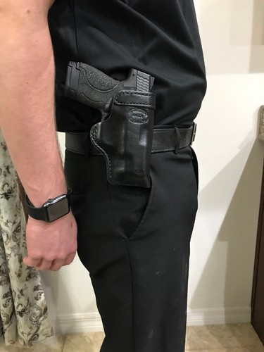 Leather Kydex Paddle Gun Holster LH RH For Ruger LC9 - Picture 4 of 5
