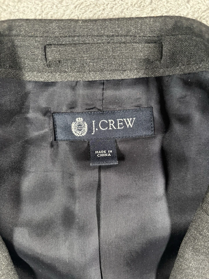 J Crew Suit 2 Piece Jacket 40R Black Aldridge Loro Piana 120’s Wool 36x30 Pants - Image 4 of 4