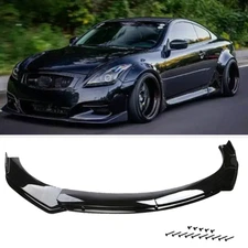 Gloss Black Car Front Bumper Spoiler Lip Splitter Body Kit For Infiniti G37 Cou