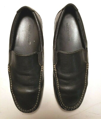 Cole Haan Classic Black Leather Slip-On Dress Loafers Size 8 Cole Haan Black Leather Slip On Loafer Casual Dress Shoes  main image 4