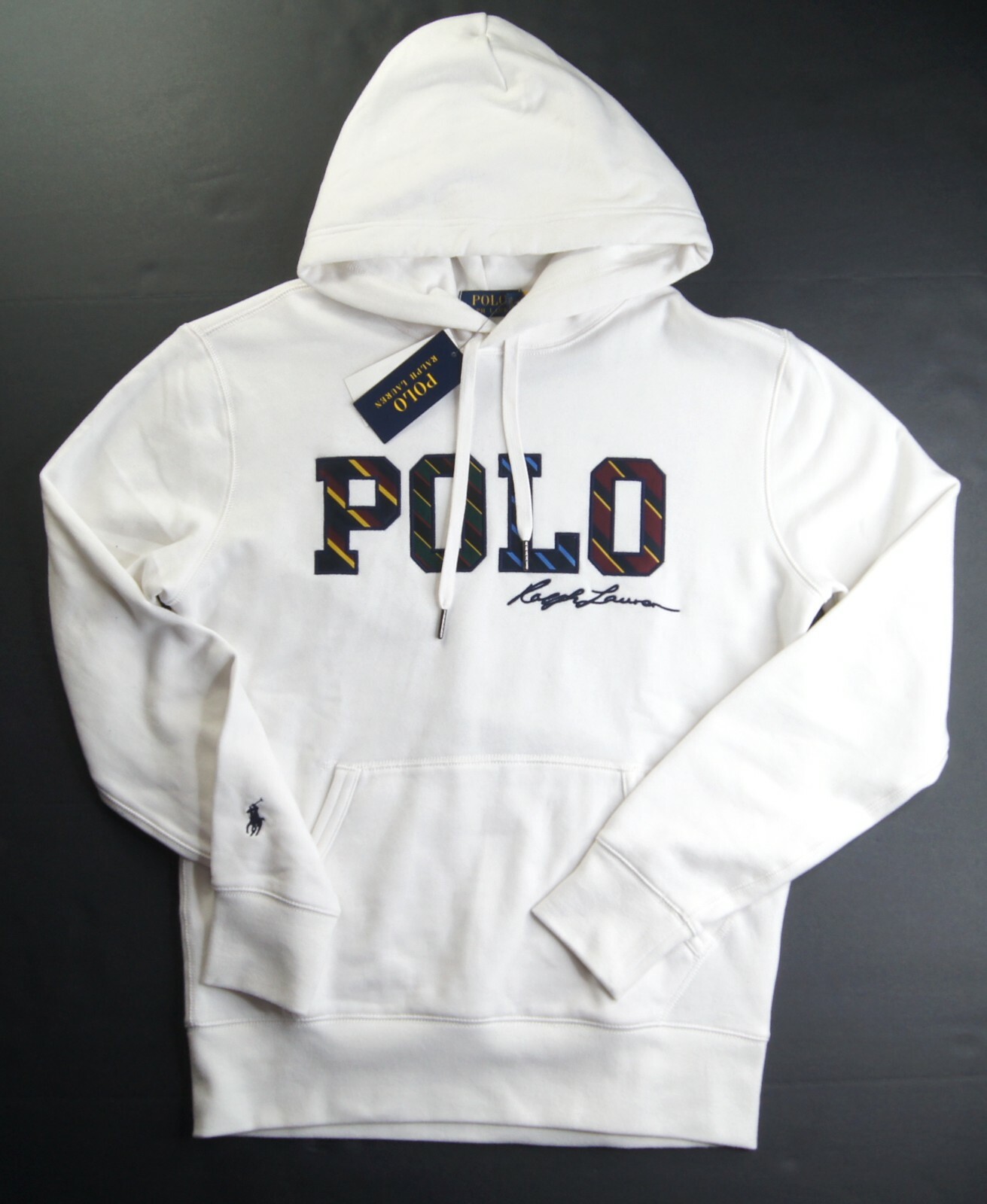 POLO RALPH LAUREN Menu0026#039;s White Classic Fit Graphic Logo Fleece Pullover  Hoodie | eBay