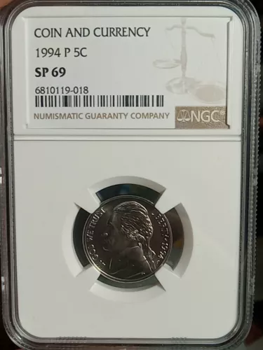 1994-P Jefferson Nickel NGC-SP-69.  Gorgeous Luster And Details. RARE!