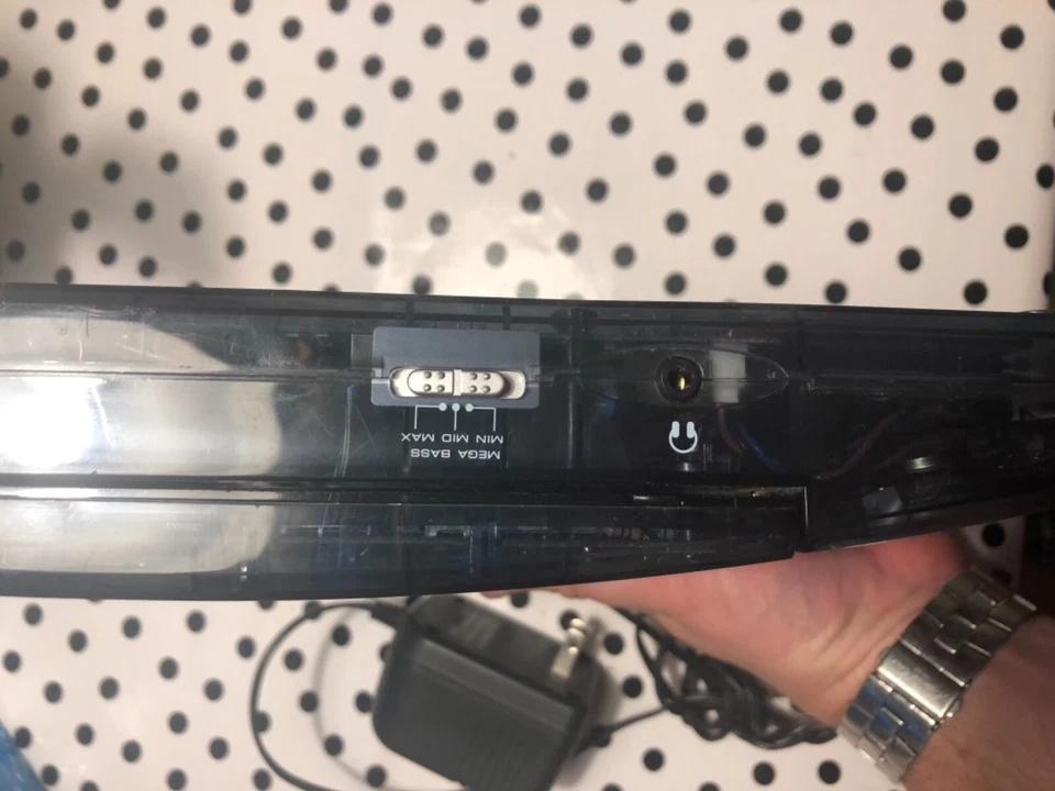 Imagen más nítida CD Reloj Radio Sonido Chupete SI686 ~ TRANSLÚCIDO CLARO Gris Foto 4 de 4