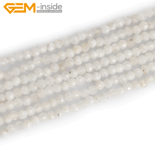 AAA Grade Natural Genuine Blue Rainbow Moonstone Gems Beads For Jewelry Making - Picture 31 of 32