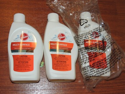 Lot of 3 - Hoover Multi-Surface Detergent Solution - Hard Floor Area Rugs - 8 OZ