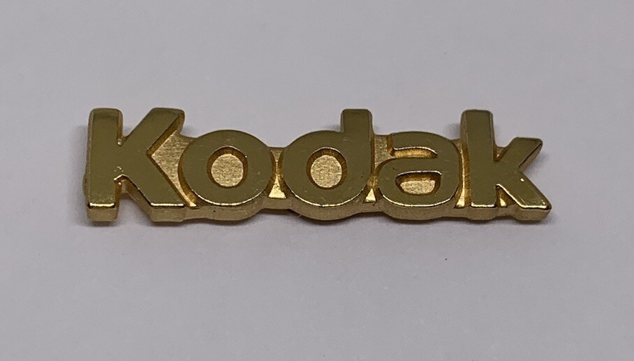 Kodak Camera Photo Brand Text Gold-Tone Logo Lapel Pin (170-2)
