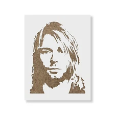 Kurt Cobain Stencil - Durable & Reusable Mylar Stencils