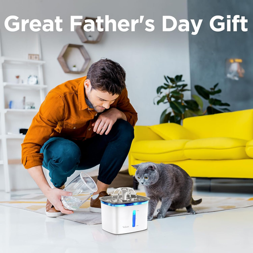 95Oz/2.8L Pet Fountain, Automatic Cat Water Fountain Dog Water Dispenser with Re - Picture 8 of 9