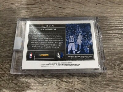 2019-20 Dirk Nowitzki Panini One and One Timeless Moments
