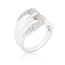 Simple Cubic Zirconia Belt Band Ring