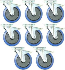 8 BLUE WHEELS 200mm 350kg / koło, rolki transportowe SL rolki skrętne hamulec postojowy