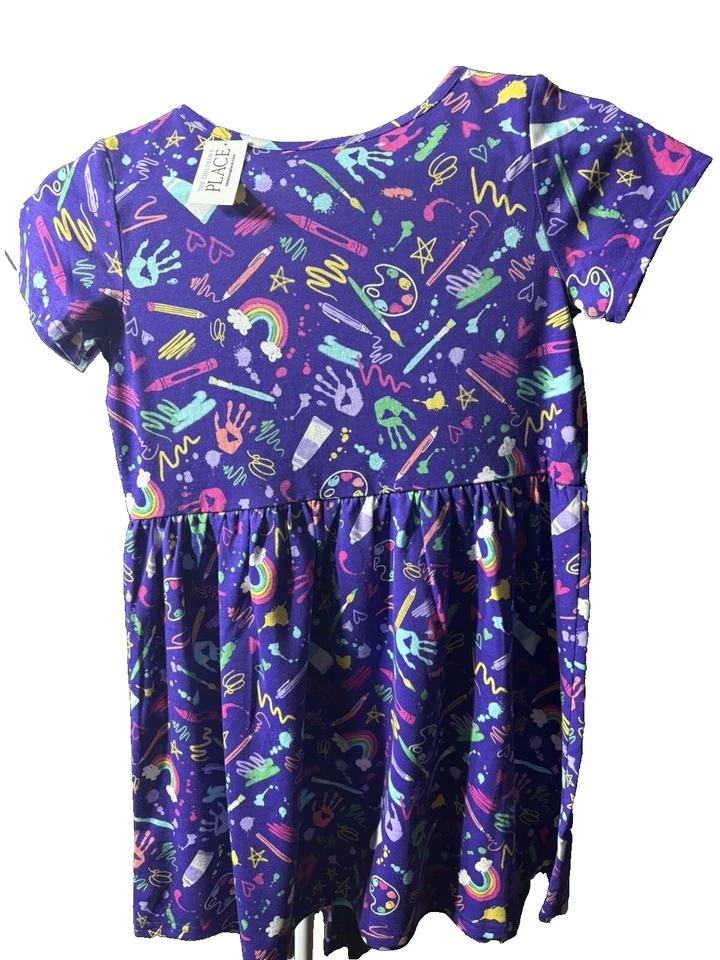 Nuevo con etiquetas Vestido Carter's Solar Storm Manga Corta Niñas Talla 10/12 Grande Foto 2 de 4