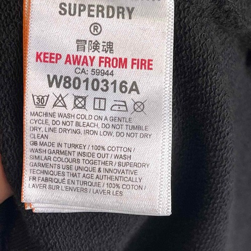 NEW Superdry Women's Rib Insert Dress Black Pockets Size 10 - Picture 5 of 12