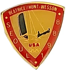 Olympics 1988 Seoul "Sailing" Sponsor Beatrice/Hunt-Wesson Lapel Pin