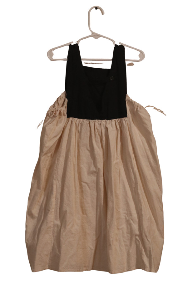 Pepper Kids Boho Style Side Tie Dress - Black & Cream - Size 6