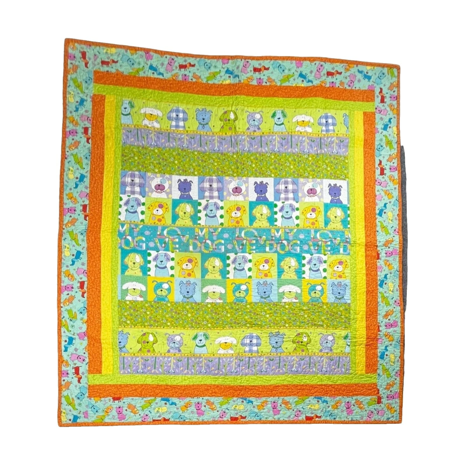 Handmade Multicolor Perros y Cachorros Ropa de cama de vivero