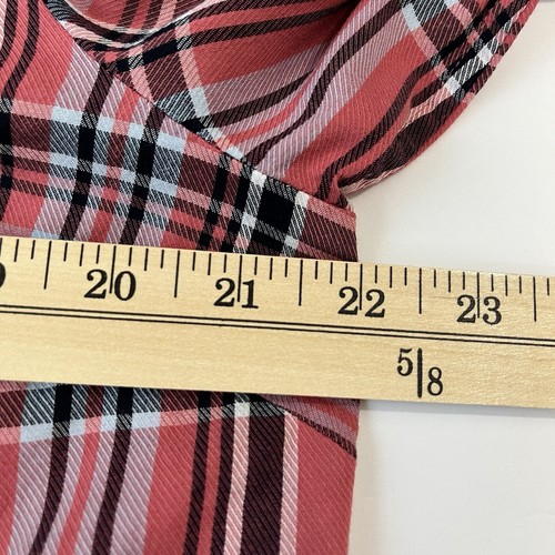Camisa Talbots Mujer Talla XL Pequeña Rosa Campo Cuadros Botón Manga Larga - Imagen 9 de 10
