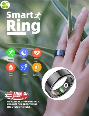 New Smart Ring Stress Sleep Heart Rate Step Monitoring Multiple Sports Mode Ring