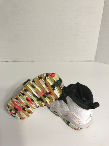 2019' Nike Air Jordan X Retro "Ember Glow" Edition Infant Toddler No Box Scratch - Picture 6 of 7