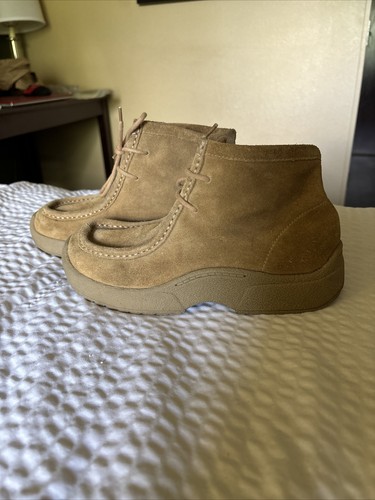Predictions Womens Size 7.5 Suede Ankle Boots Brown Boot 18318 - Picture 4 of 12