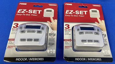 PRIME EZ-SET  Digital Countdown Lighting Timer 0869902 2-Pack  NEW