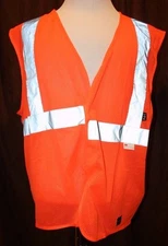 Walls Work Wear 3M Reflective Class 2 Level Vest Orange Hunting Safety XL