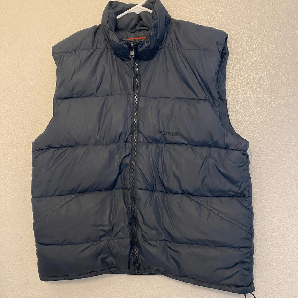 MARMOT GOOSE DOWN Duvet black nylon mens puffer vest 5630 mens Medium/XL womans