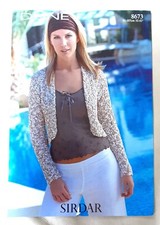 New Original Sirdar Dune Ladies Bolero Knitting Pattern 8673