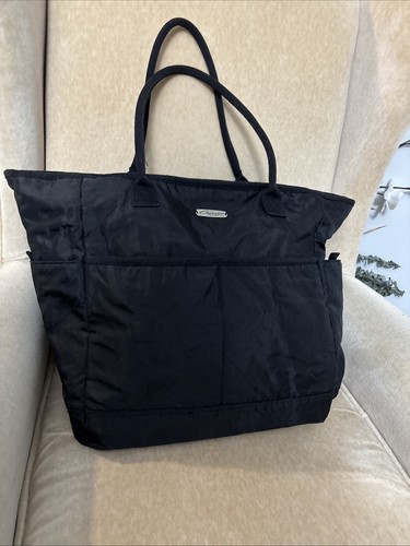 Big Black Capezio Tote Grocery - Overnight Gym Bag 18 X 12” - Vintage - Picture 10 of 10