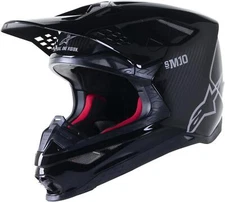 Supertech S M10 Solid Helmet Black Glossy/Carbon Sm